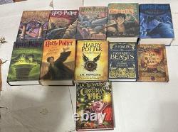 10 Harry Potter Books Complete Hardcover Set 1-7 & 3 plus Christmas Pig VG