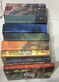 10 Harry Potter Books Complete Hardcover Set 1-7 & 3 plus Christmas Pig VG