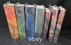(12) Books Complete HARRY POTTER Books 1-7 HB J. K. Rowling & Hogwarts Library &