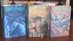 (12) HIGH GRADE COMPLETE JK Rowling Harry Potter 1st Ed HCDJ Set, 8 1st Printing