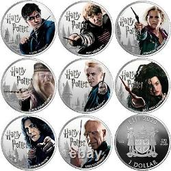 2020 Fiji Harry Potter Complete Set of Eight 1 oz Silver Proof Coins SOLD OUT