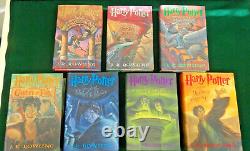 7 Hardcover Books Harry Potter complete set first US editions