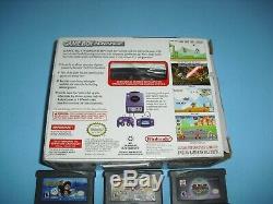 Arctic Gameboy Advance GBA system complete in box with 6 games YuGiOh Harry Potter
