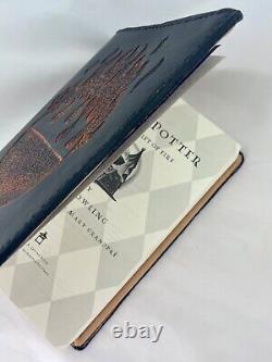 COMPLETE HARRY POTTER BOOK SET With HAND PAINTED LEATHER COVERS please read info