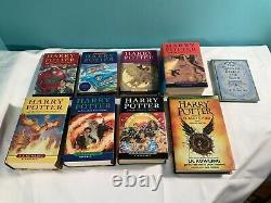 COMPLETE HARRY POTTER Hardback Full Book Set Including 4 1st Editions + Extras