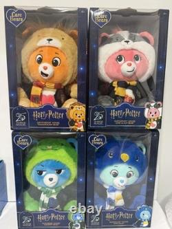 Care Bears x Harry Potter 25 Years of Magic Complete Set of 4 Bears NEW Plush
