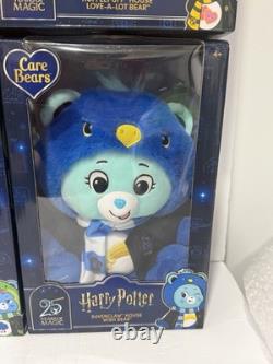 Care Bears x Harry Potter 25 Years of Magic Complete Set of 4 Bears NEW Plush