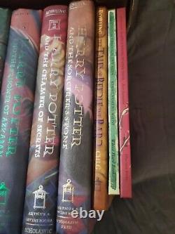 Complete HARRY POTTER Hardcover Book Set Lot 1-7 by JK Rowling + Extras