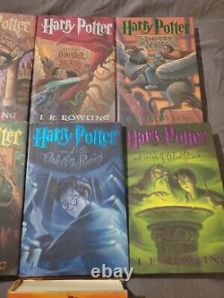 Complete HARRY POTTER Hardcover Book Set Lot 1-7 by JK Rowling + Extras