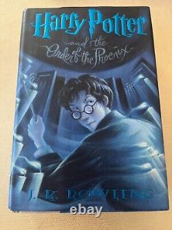 Complete HARRY POTTER Hardcover Book Set Years 1-7 1st Edition JK Rowling, BONUS