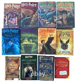 Complete HARRY POTTER Series 1-8+4 JK ROWLING 12 Book Lot Set 1st Editions HC/DJ