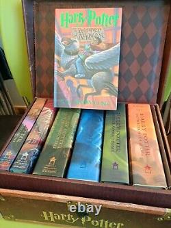 Complete Harry Potter Hardback First American Ed Set With Stickers & Box WithRope