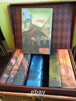 Complete Harry Potter Hardback First American Ed Set With Stickers & Box WithRope