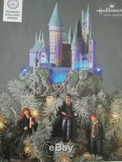 Complete Harry Potter Hogwarts Tree Topper Castle & 3 Christmas Ornaments Set