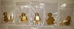 Complete SET 9 Lego 20th Anniversary Harry Potter Gold Minifigures + Stand 76391
