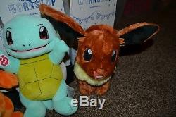 Complete Set All 5 Pokemon Build-A-Bear Charmander Pikachu Meowth Squirtle Eevee