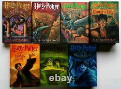Complete Set of 7 HARRY POTTER Hardcover Books Lot J. K. ROWLING + Bonus Book