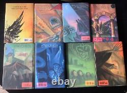 Complete Set of 8 HARRY POTTER Hardcover Books (4) 1st Prints & Goblet Fire 2nd