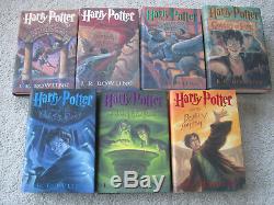 Complete set of 7 HB Harry Potter books in great condition 6 are first prints