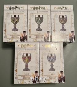 Enesco Harry Potter House Complete NEW & SEALED Set of 5 Goblets with FREE BONUS