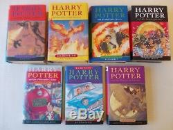 Full complete set First Edition Harry Potter hardback books dust jackets Rowling