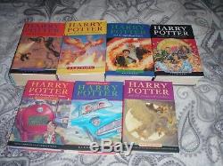 Full complete set First Edition Harry Potter hardback books dust jackets ref4