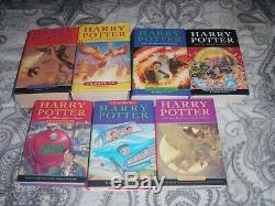 Full complete set First Edition Harry Potter hardback books dust jackets ref6