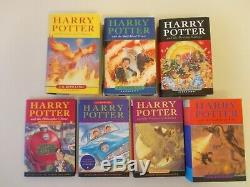 Full complete set Harry Potter hardback books with dust jackets J K Rowling