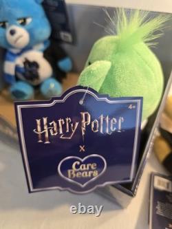 HARRY POTTER 25TH ANNIVERSARY COMPLETE CARE BEAR SET of 4 With DISPLAY BOX