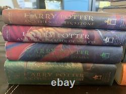 HARRY POTTER BOOKS COMPLETE SET + Beedle The Bard HARDBACK + 1st Edition