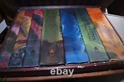 HARRY POTTER Book Set COMPLETE SERIES YEARS 1 2 3 4 5 6 7 Treasure Chest Trunk
