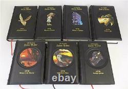 HARRY POTTER COMPLETE SET of HAND BOUND LEATHER BOOKS BLOOMSBURY EDITIONS