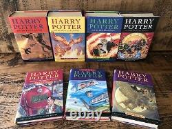 HARRY POTTER COMPLETE UK BLOOMSBURY FIRST EDs HARDBACK BOOK SET EARLY PRINTS