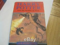 HARRY POTTER COMPLETE UK BLOOMSBURY FIRST EDs HARDBACK BOOK SET EARLY PRINTS