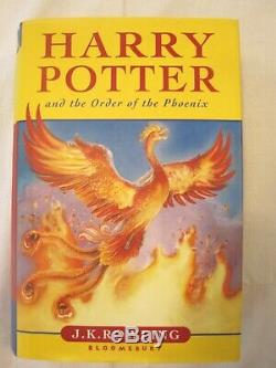 HARRY POTTER COMPLETE UK BLOOMSBURY FIRST EDs HARDBACK BOOK SET EARLY PRINTS