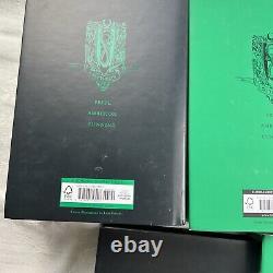 HARRY POTTER Complete HARDCOVER Green Slytherin Book Set 1-7 with Dustjackets