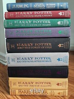 HARRY POTTER Complete HC Books 1-7 with CURSED CHILD + FANTASTIC BEASTS 1st Ed