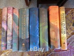 HARRY POTTER Complete Hardcover Book Set 1-7 Rowling 1st American Edition +BONUS