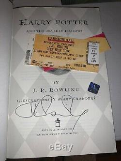 HARRY POTTER Complete Hardcover Set 1st/1st Rowling SIGNED Hallows With Provenance