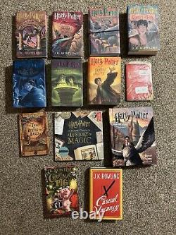 HARRY POTTER Complete Lot of 14 Set HARDCOVER books Tales Beedle Fantastic More