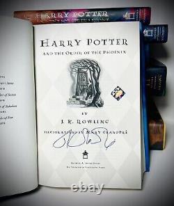 HARRY POTTER Complete Series 1-7 JK Rowling Signed Set 1st Editions HC DJ GRAIL