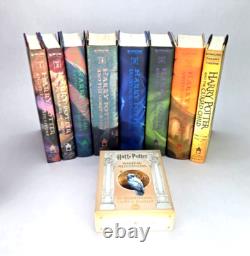 HARRY POTTER Complete Set 1-8 1st Ed Hardcovers 4 1st Print JK Rowling + Cards