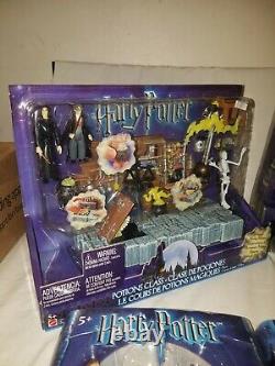 HARRY POTTER MINI COLLECTION COMPLETE LOT Snape Classroom 3 pack KNIGHT BUS