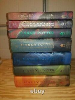 HARRY POTTER books ROWLING Complete Set 1-7 Hardcover (First Edition/1st Print)
