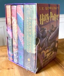 HARRY POTTER by J. K. ROWLING BOOKS 1-4 COMPLETE BOX SET with SLIPCASE NEAR FINE