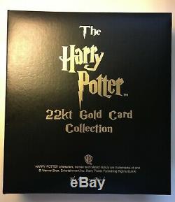 Harry Potter 22KT Gold Card Collection Danbury Mint RARE 60 Card COMPLETE SET