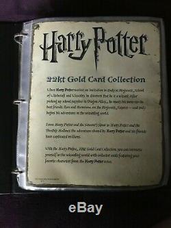 Harry Potter 22KT Gold Card Collection Danbury Mint RARE 60 Card COMPLETE SET