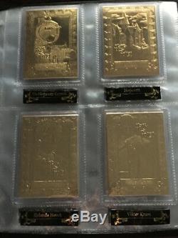 Harry Potter 22KT Gold Card Collection Danbury Mint RARE 60 Card COMPLETE SET