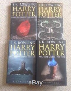 Harry Potter Adult Book Complete Set Bloomsbury UK 1st Print Set Hardback Books