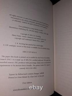 Harry Potter Adult Hardback Complete First Printing